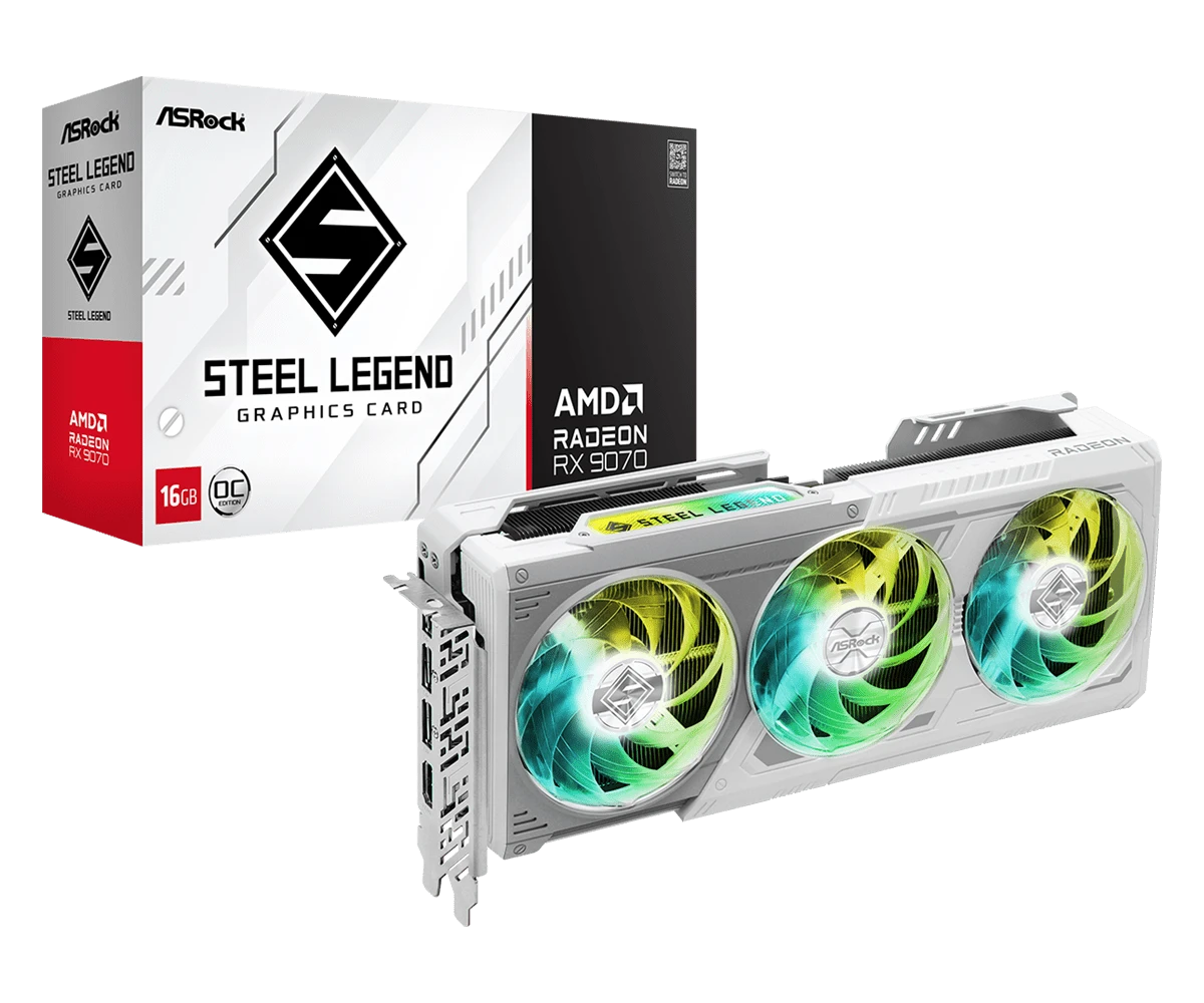 ASRock AMD Radeon RX 9070 Steel Legend 16GB OC